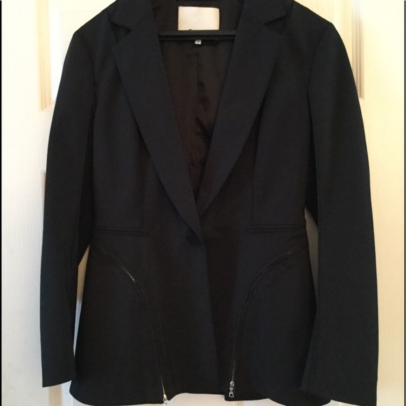 3.1 PHILLIP LIM BLACK ZIPPR RIDING JACKET LIKE NEW - Picture 2 of 8